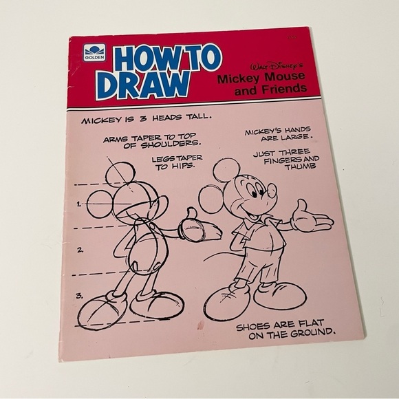 How to Draw Mickey Mouse and Friends Book Disney Golden Book - Picture 1 of 14